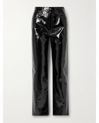 Agolde - '90S Pinch Waist Recycled Patent Leather-Blend Straight-Leg Pants - Lyst