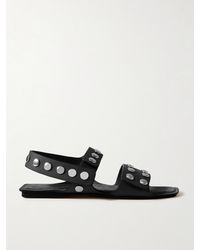 KHAITE - Boden Sandalen Aus Leder Mit Nieten - Lyst