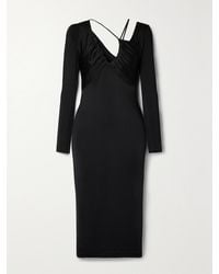 Et Ochs - Bella Gathered Satin-Jersey Midi Dress - Lyst