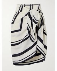 Anine Bing - Eliza Striped Cotton-Voile Pareo - Lyst