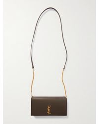 Saint Laurent - Cassandre Strap Leather Phone Case - Lyst