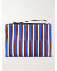 Proenza Schouler - Leather Intarsia Leather-Trimmed Suede Pouch - Lyst