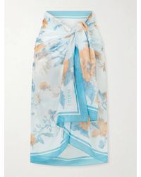 Erdem - Floral-Print Cotton-Voile Pareo - Lyst