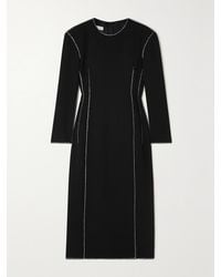 Dries Van Noten - Crystal-Embellished Crepe Midi Dress - Lyst