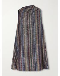 Missoni - Sequin-Embellished Striped Metallic Crochet-Knit Mini Dress - Lyst