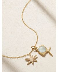 Ole Lynggaard Copenhagen - Young Fish Kette Aus 18 Karat Mit Aquamarin Und Diamanten - Lyst