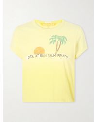 Mother - The Itty Bitty Ringer Printed Cotton-Jersey T-Shirt - Lyst