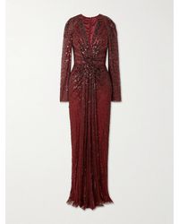 Jenny Packham - Nina Gathered Embellished Tulle Gown - Lyst