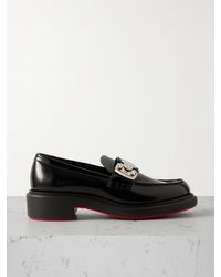Christian Louboutin - Urban Moc Lock Loafers Aus Glanzleder Mit Verzierung - Lyst