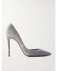 Christian Louboutin - Iriza 100 Suede Pumps - Lyst
