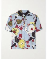 Marni - Cropped Floral-Print Cotton-Poplin Shirt - Lyst