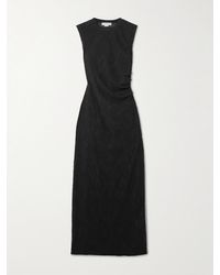 Stella McCartney - Midikleid Aus Recycelter Stretch-Spitze Mit Raffung - Lyst