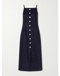Veronica Beard - Georges Linen Midi Dress - Lyst
