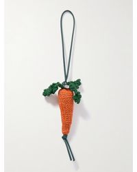 JW Anderson - Carrot Crocheted Cotton And Leather Bag Charm - Lyst