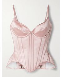 Wiederhoeft - Salon Silk-Satin Bustier Top - Lyst