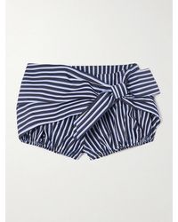 Rabanne - Striped Cotton-Poplin Shorts - Lyst