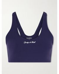 Sporty & Rich - Logo-Appliquéd Stretch Sports Bra - Lyst