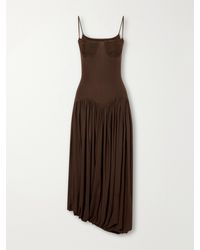 Maygel Coronel - Ceniza Ruched Gathered Jersey Midi Dress - Lyst