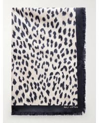 Nili Lotan - Savanna Leopard-Print Silk Scarf - Lyst