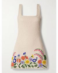 STAUD - Le Sable Bead-Embellished Mesh Mini Dress - Lyst