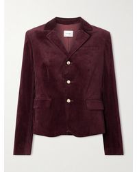 FRAME - City Darted Velvet Blazer - Lyst