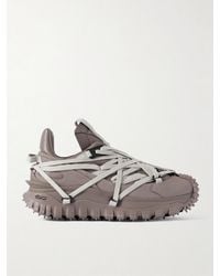 Rick Owens - Moncler Trailgrip Megalace Leather-Trimmed Canvas Sneakers - Lyst
