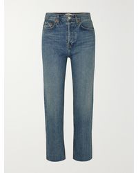 RE/DONE - 70S High Rise Stove Pipe Straight-Leg Jeans - Lyst