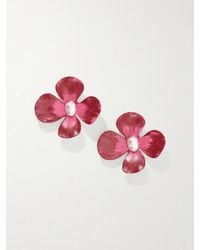 Cult Gaia - Lucky Pearl-Effect Enamel-Tone Earrings - Lyst