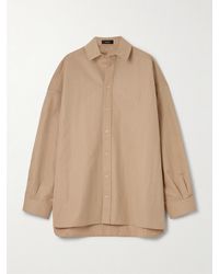 Wardrobe NYC - Oversized Cotton-Blend Drill Mini Shirt Dress - Lyst