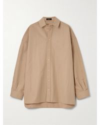 Wardrobe NYC - Oversized Cotton-Blend Drill Mini Shirt Dress - Lyst