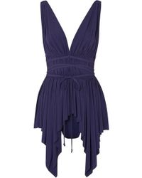 Norma Kamali Goddess Badekleid - Blau