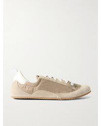 Jamie Haller - Sacchetto Leather And Suede-Trimmed Shell Sneakers - Lyst