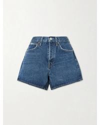 Agolde - Parker Long Clean Organic Denim Shorts - Lyst
