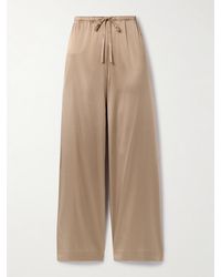 ÉTERNE - Brody Hose Mit Weitem Bein Aus Satin Aus Einer Seidenmischung - Lyst
