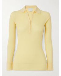 Sa Su Phi - Ribbed Cashmere And Silk-Blend Polo Shirt - Lyst