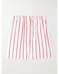 Frankie Shop - Lui Striped Cotton-Poplin Shorts - Lyst
