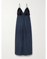 Mara Hoffman - Annika Midikleid Aus Biobaumwollpopeline Mit Raffungen - Lyst