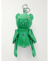 Polo Ralph Lauren - Bear Textured-Leather And-Tone Bag Charm - Lyst