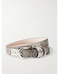 DEHANCHE - Hollyhock Snake-Effect Leather Belt - Lyst