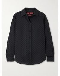 Gucci - Hemd Aus Seiden-Jacquard - Lyst