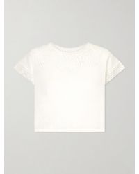 Nili Lotan - Caila Crochet-Trimmed Ramie Top - Lyst