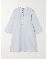 Thierry Colson - Rachel Embroidered Cotton And Linen-Blend Mini Dress - Lyst