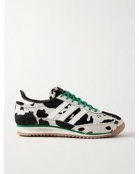 adidas Originals - Sl 72 Og Suede And Leather-Trimmed Cow-Print Calf Hair Sneakers - Lyst