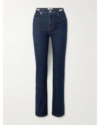 FRAME - Ritz Paris The Ruler Embellished High-Rise Straight-Leg Jeans - Lyst