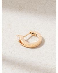 Repossi - Boucle D'Oreille Unique En Or Rose 18 Carats (750/1000) Et Diamant Serti Inversé - Lyst