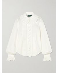 Polo Ralph Lauren - Chemise En Coton À Broderie Anglaise Et À Volants - Lyst