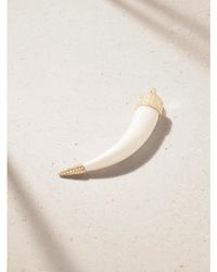 Jacquie Aiche - 14-Karat, Diamond And Bone Pendant - Lyst