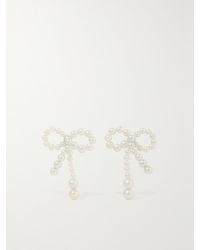 Sophie Bille Brahe - Rosette De Perles 14-Karat Pearl Earrings - Lyst