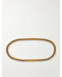 Saint Laurent - Burnished-Tone Belt - Lyst
