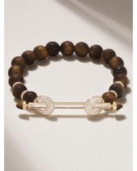 ANANYA - Chakra 18-Karat, Tiger's Eye And Diamond Bracelet - Lyst